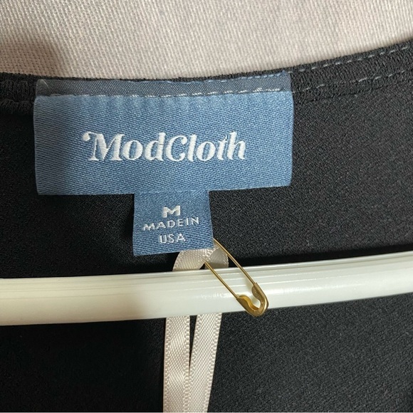 ModCloth Black Refined Ruffle Wide Leg Jumpsuit - Picture 3 of 10